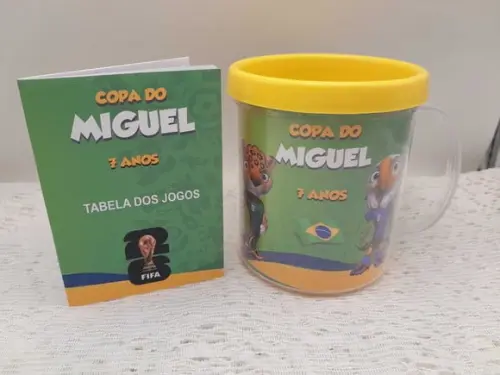 Caneca Copa do Mundo com Tabela dos Jogos