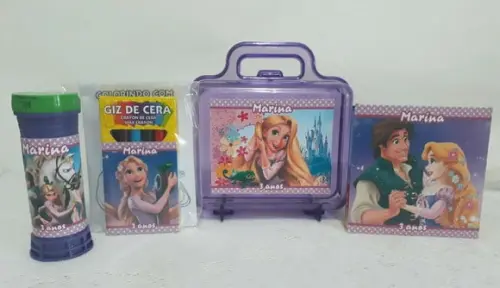 Lembrancinha Aniversário Rapunzel - 23 Unidades