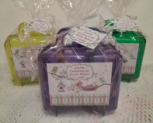Lembrancinha de Aniversário Jardim e Passarinhos