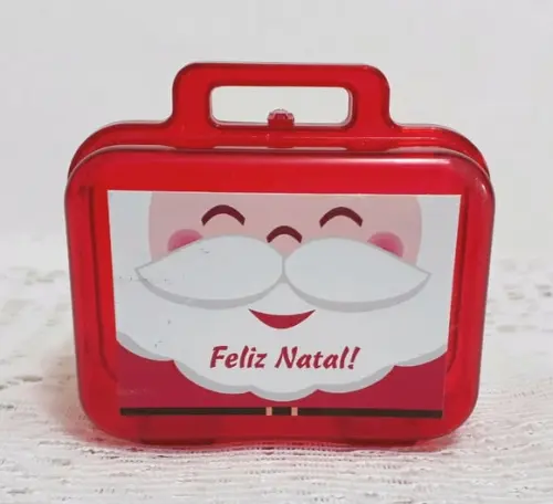 Lembrancinha de Natal Mini Maletinha Acrilica