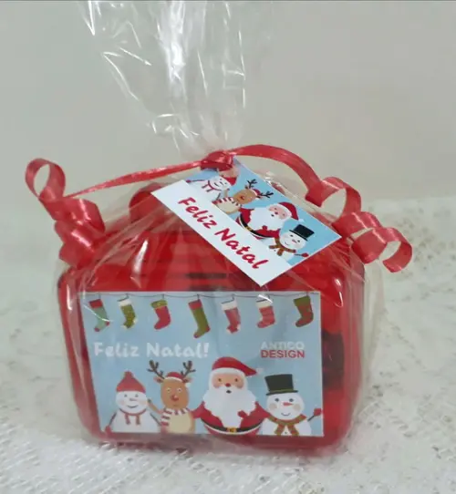 Lembrancinha de Natal Mini Maletinha Acrilica