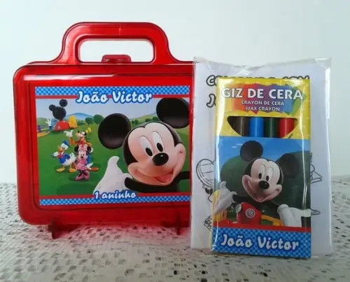 Maletinha Mickey com Kit Colorir