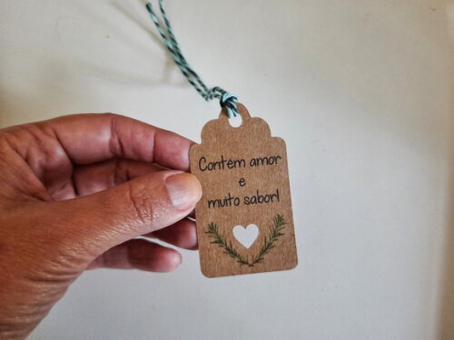 Tag Contém Amor e muito sabor c/ 50 Un