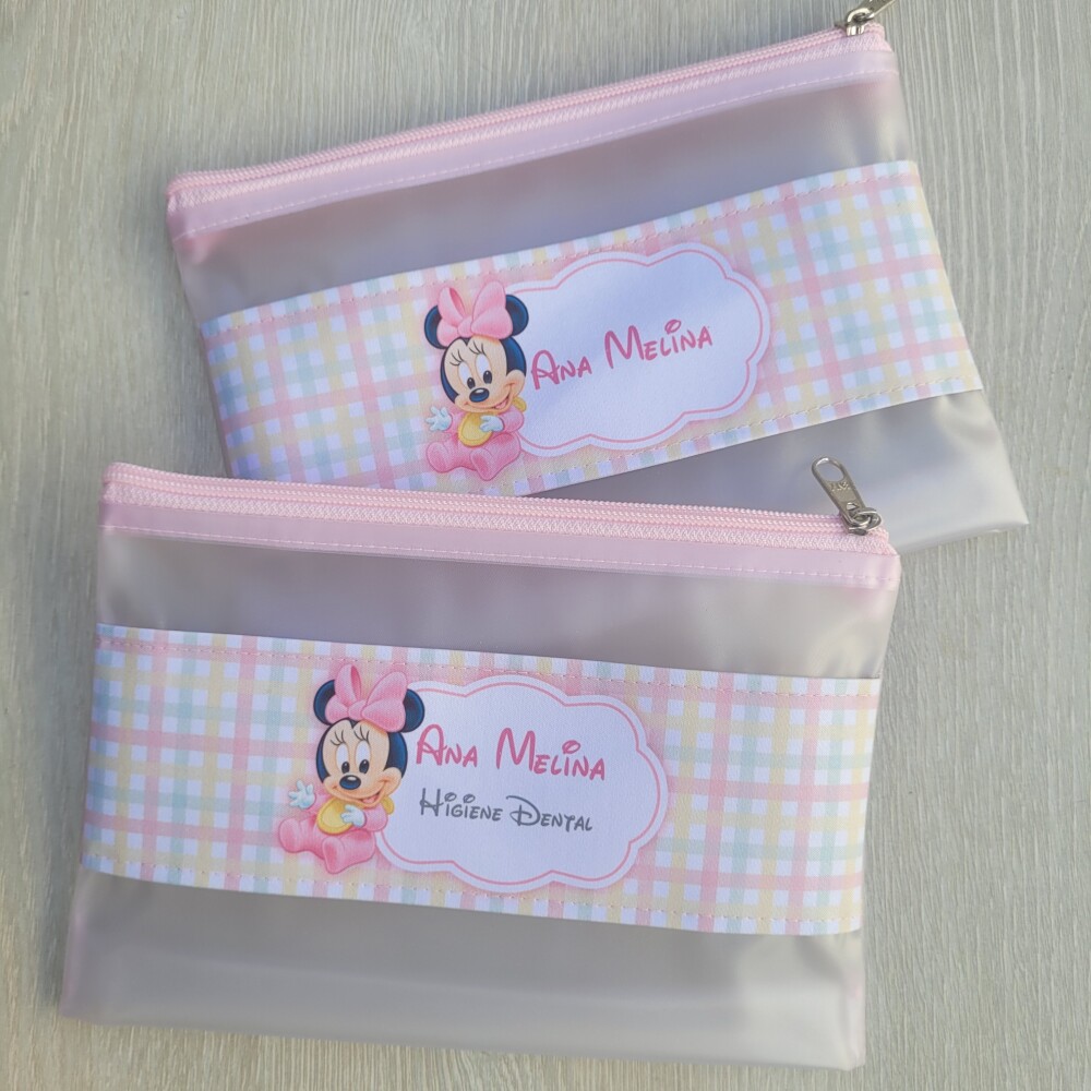 Estojo Necessarie higiene dental Minnie Baby Personalizado