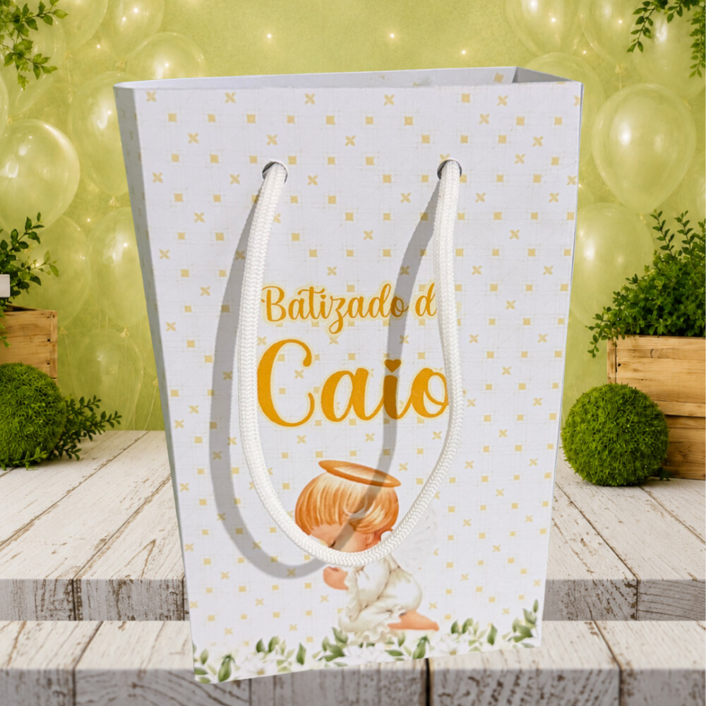Sacolinha P BATIZADO TAMANHO 10X16 / lembrancinha de festa / JÁ