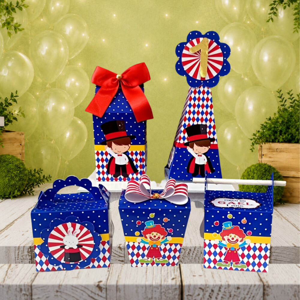 Kit Caixinhas Circo /Lembrancinha de Festa Infantil / JÁ COLADAS