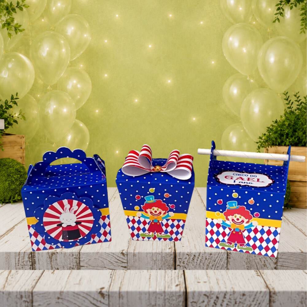 Kit Caixinhas Circo /Lembrancinha de Festa Infantil / JÁ COLADAS