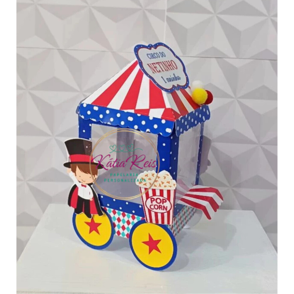 Carrinho de Pipoca do Circo / Lembrancinha de festa Infantil / J?