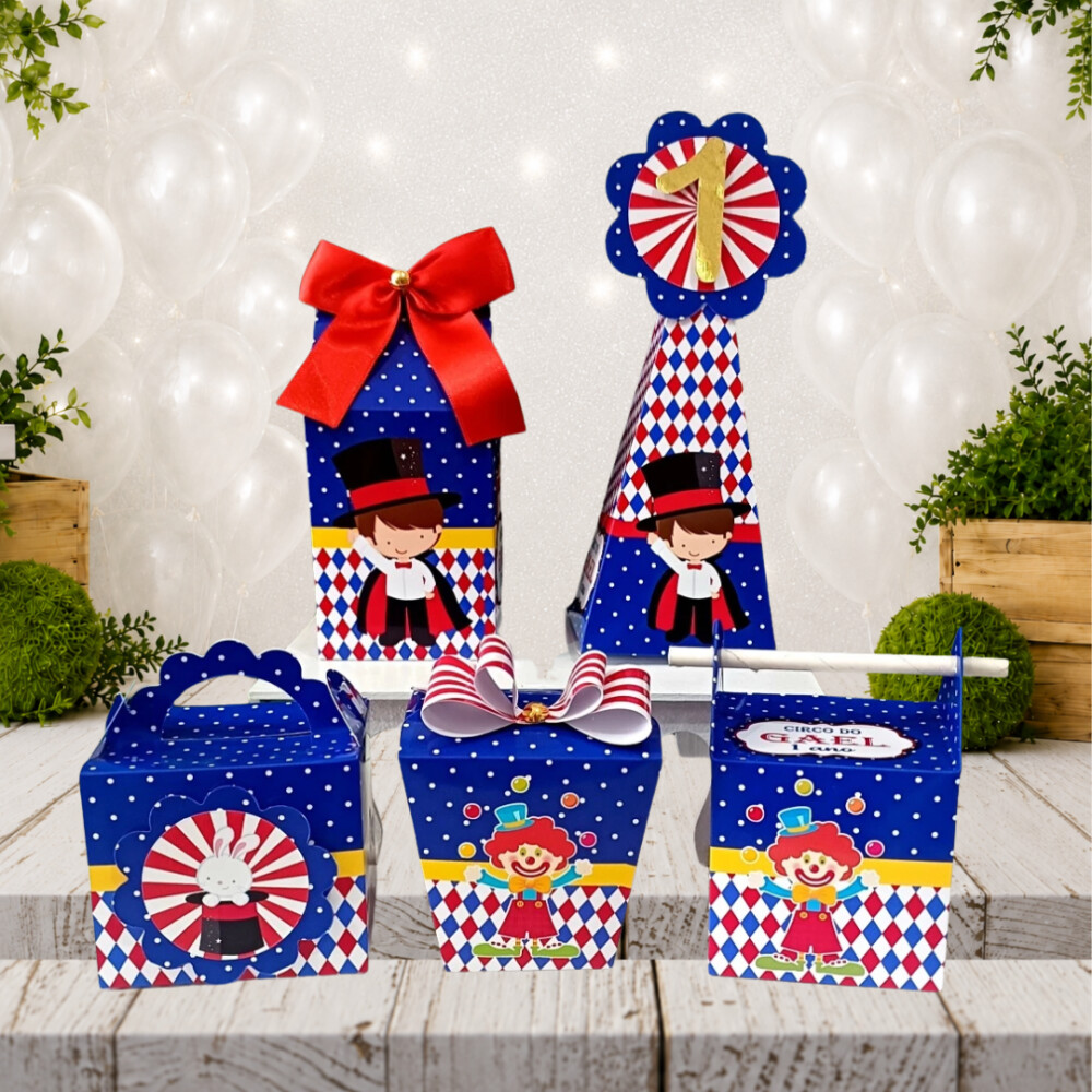 Kit Caixinhas Circo /Lembrancinha de Festa Infantil / JÁ COLADAS