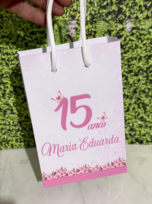 Sacolinha P 15 ANOS TAMANHO 10X16 / lembrancinha de festa / JÁ C