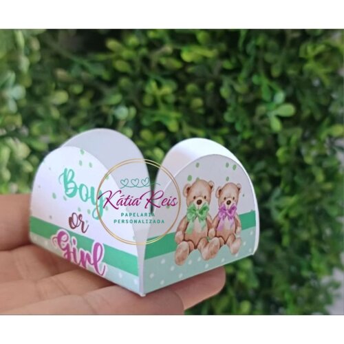 50 FORMINHAS DE DOCINHO OU BRIGADEIRO CHÁ REVELAÇÃO VERDE E LI