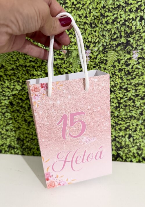 Sacolinha P 15 ANOS TAMANHO 10X16 / lembrancinha de festa / JÁ C