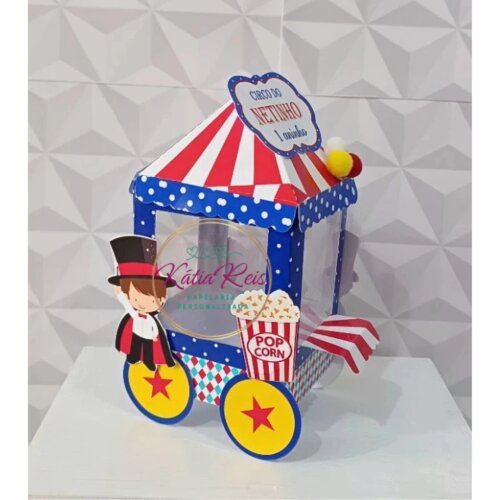 Carrinho de Pipoca do Circo / Lembrancinha de festa Infantil / JÁ COLADO