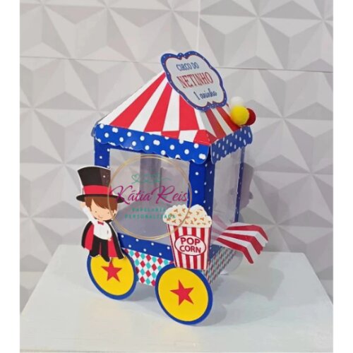 Carrinho de Pipoca do Circo / Lembrancinha de festa Infantil / J?