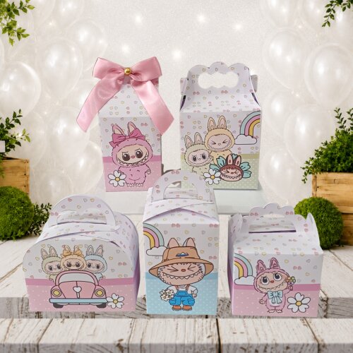 Kit Caixinhas Labubu /Lembrancinha de Festa Infantil / JÁ COLADAS