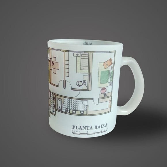 Caneca Planta Baixa Arquitetura