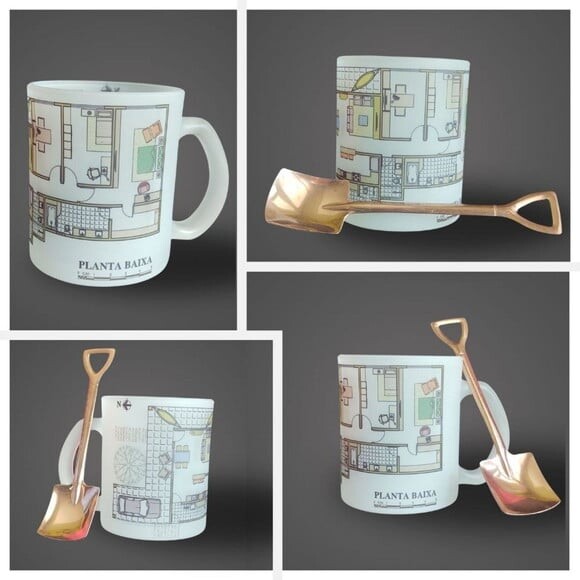 Caneca Planta Baixa Arquitetura