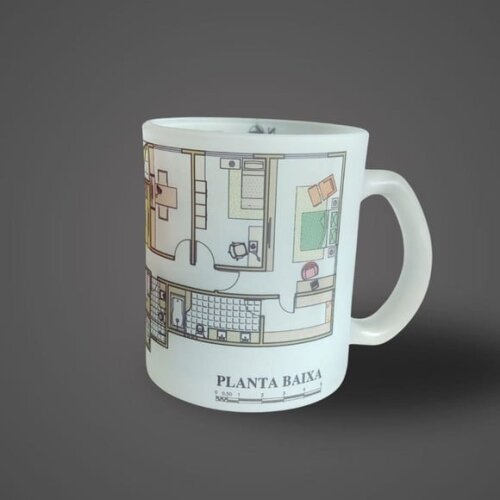 Caneca Planta Baixa Arquitetura