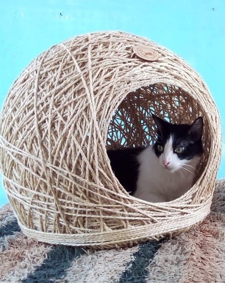 Toca em Sisal para Gatos e Cães Pequeno Porte