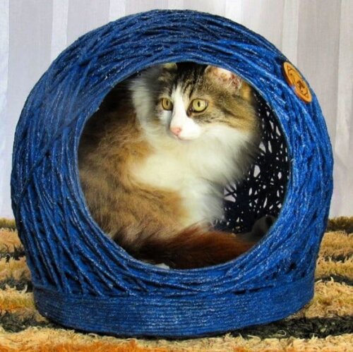 Toca Tamanho P em Barbante para Gatos até 6kg