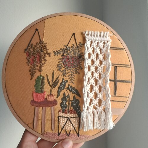 Bastidor de bordado Trio de plantas
