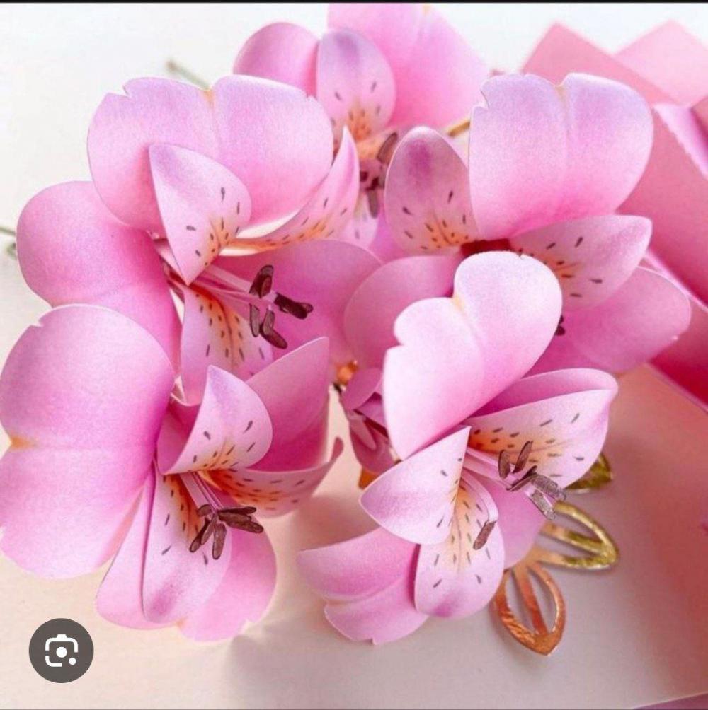 Topo de bolo astromelia rosa
