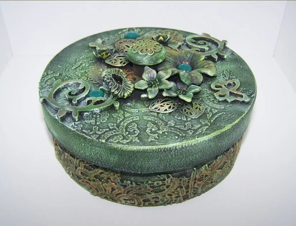 Caixa Decorativa Em Mdf - Técnica De Mixed Media