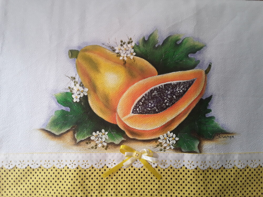 Pano de prato mamão