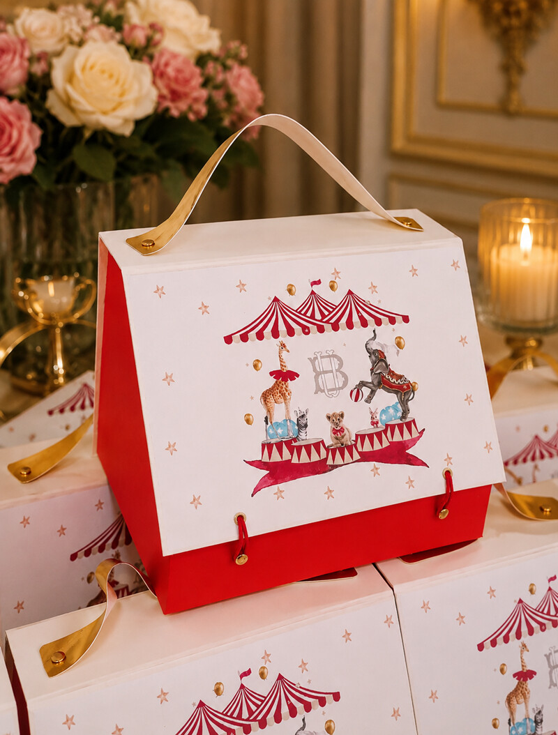 Maleta Personalizada Grande Cartonada Premium com 3 Divisórias e