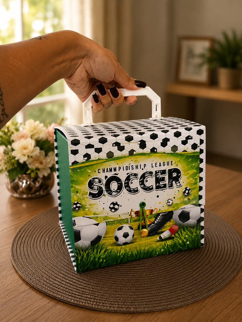 Maleta Futebol Personalizada com Nome e Tema | Lembrancinha Infan