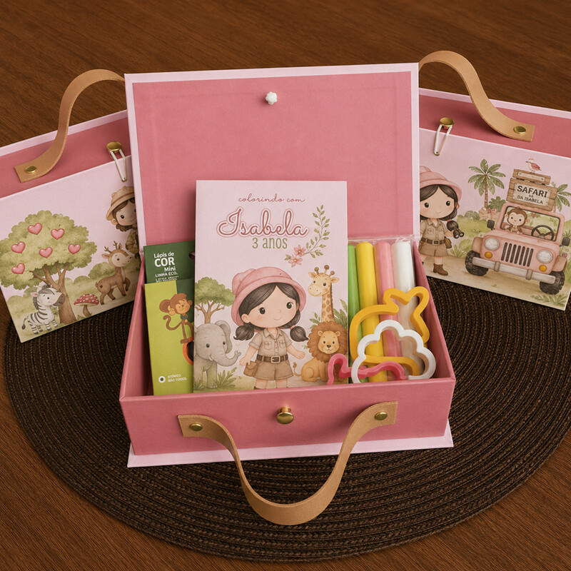 Metinha Personalizada com Kit Colorir e Massinha Lembrancinha Inf