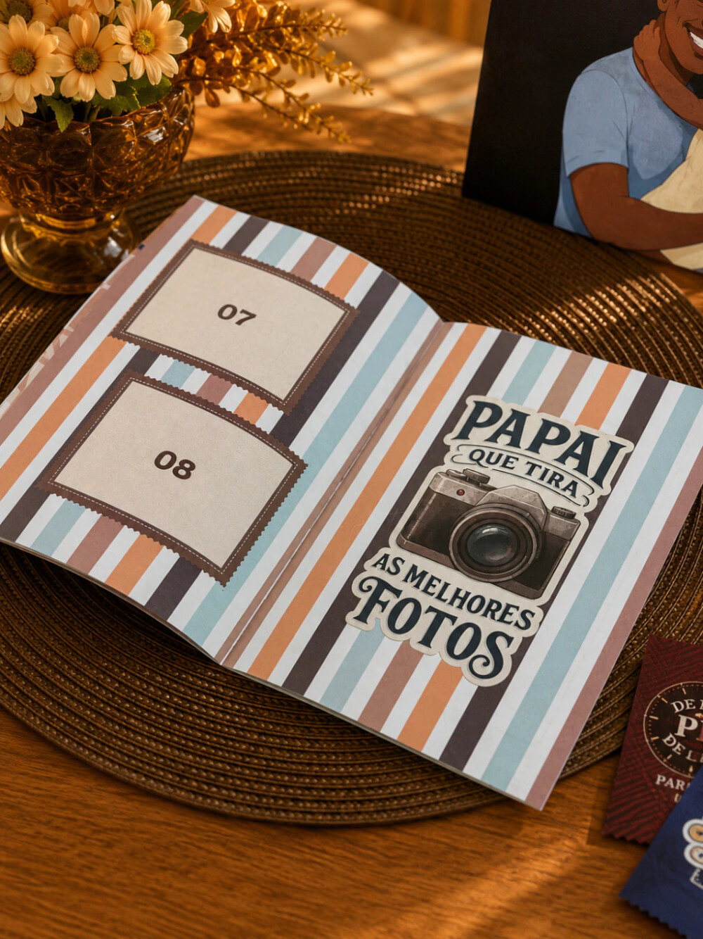 Álbum de Memórias Personalizado para o Dia dos Pais com Fotos