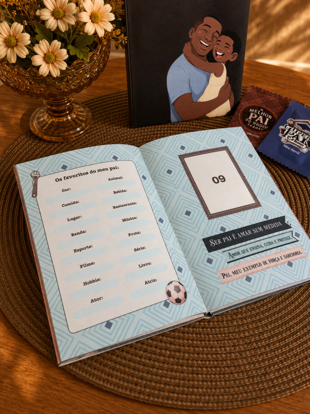 Álbum de Memórias Personalizado para o Dia dos Pais com Fotos