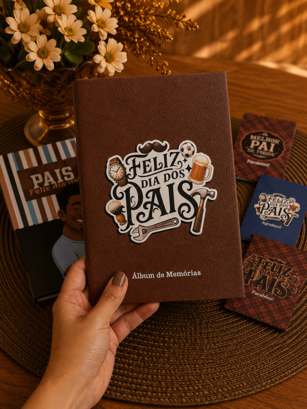 Álbum de Memórias Personalizado para o Dia dos Pais com Fotos