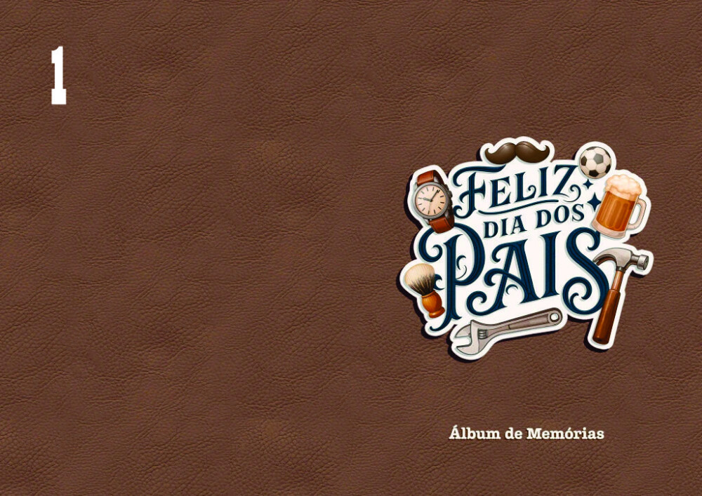 Álbum de Memórias Personalizado para o Dia dos Pais com Fotos