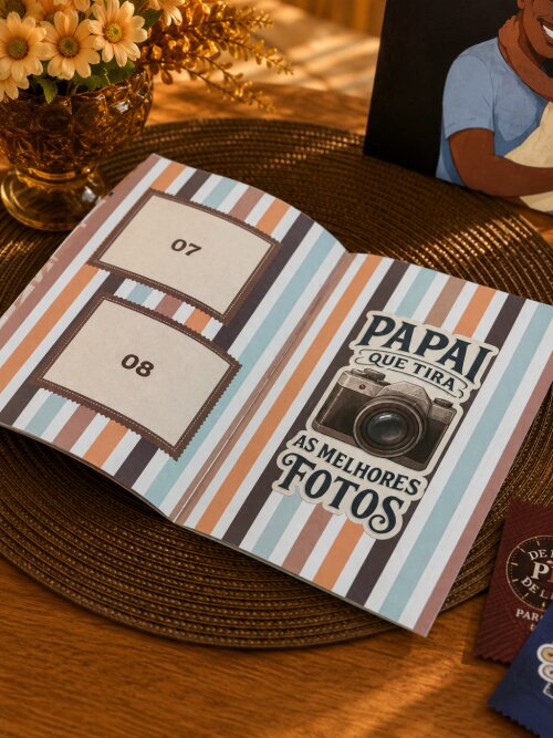 Álbum de Memórias Personalizado para o Dia dos Pais com Fotos