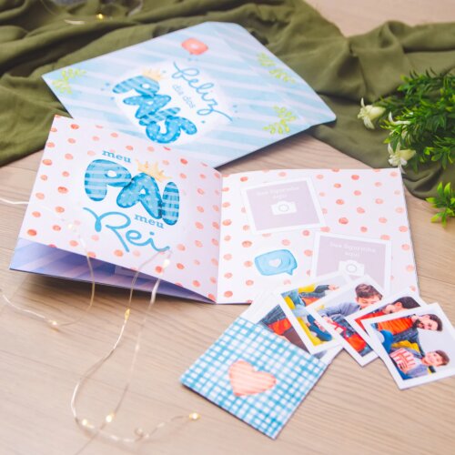 Álbum de Figurinhas Personalizado Dia dos Pais com Fotos