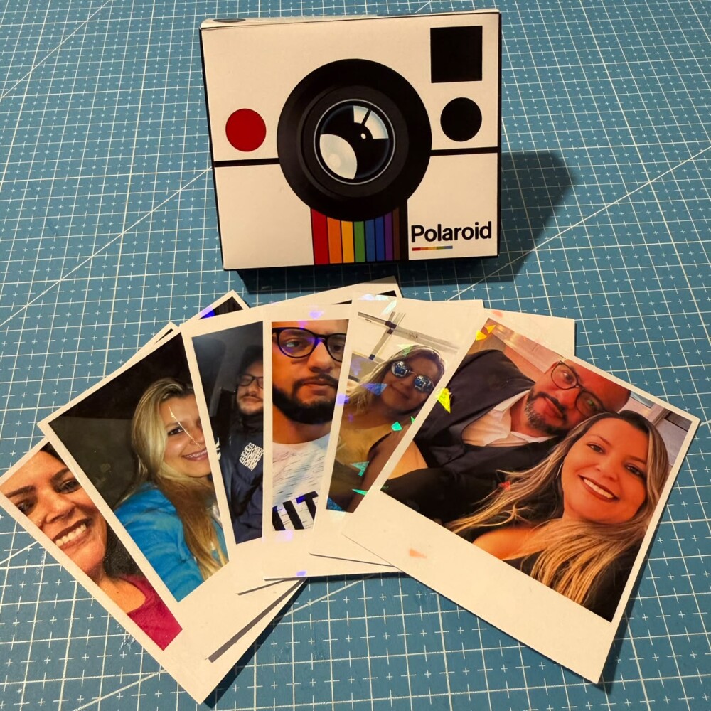 Kit 6 fotos estilo Polaroids + Caixinha Presente Perfeito para Na