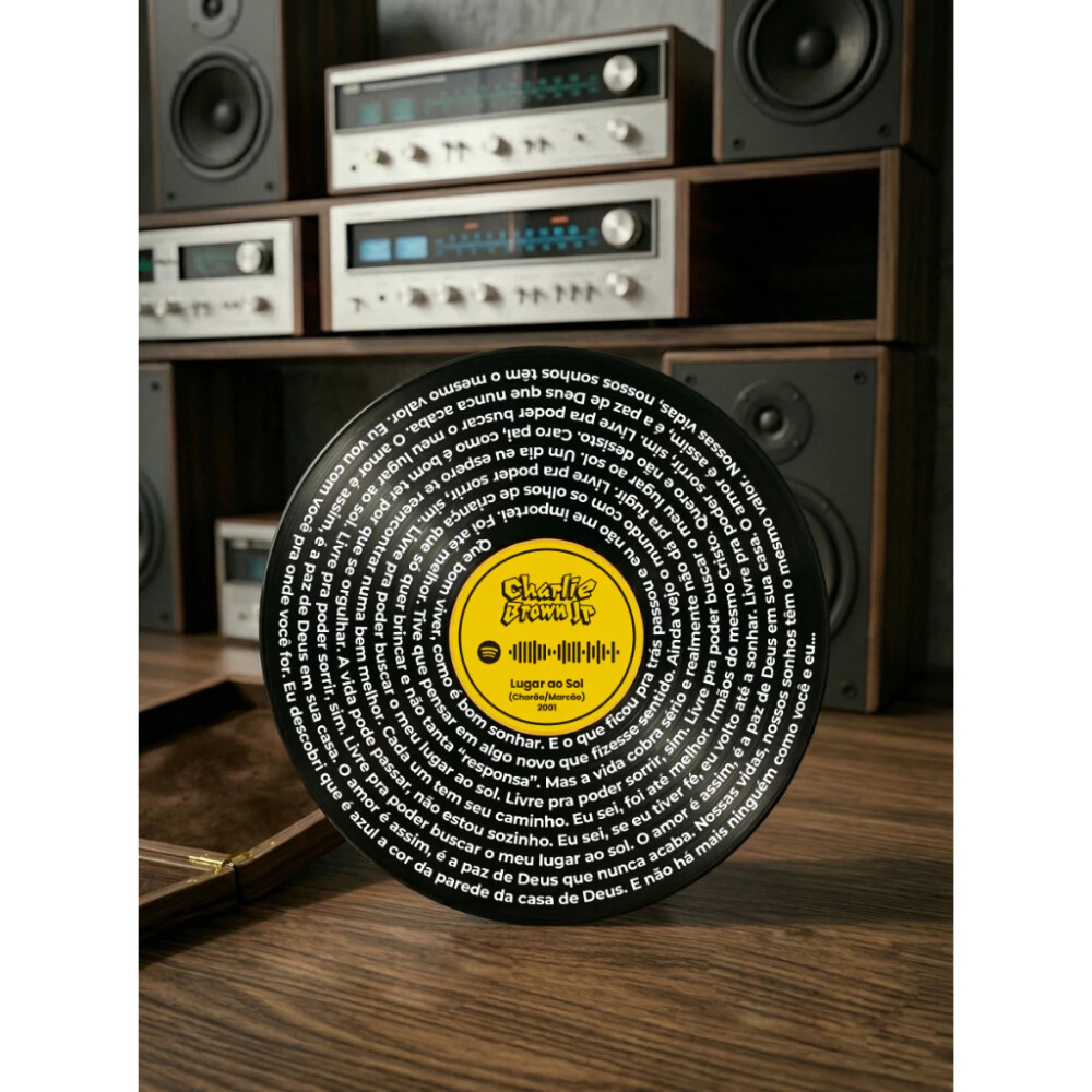 Placa Vinil personalizada/Spotify/mande sua música! Leia a descr