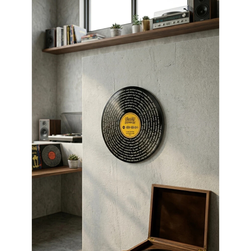 Placa Vinil personalizada/Spotify/mande sua música! Leia a descr
