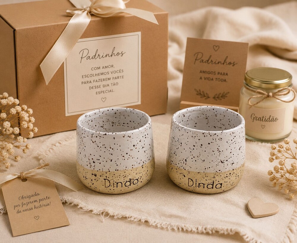 Conjunto Copo Dinda e Dindo
