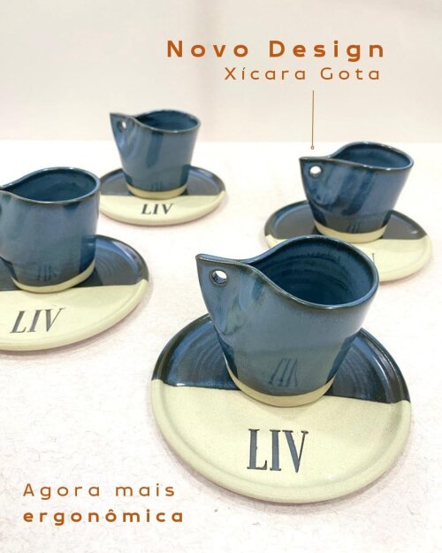 Xícara Gota e Pires Personalizado