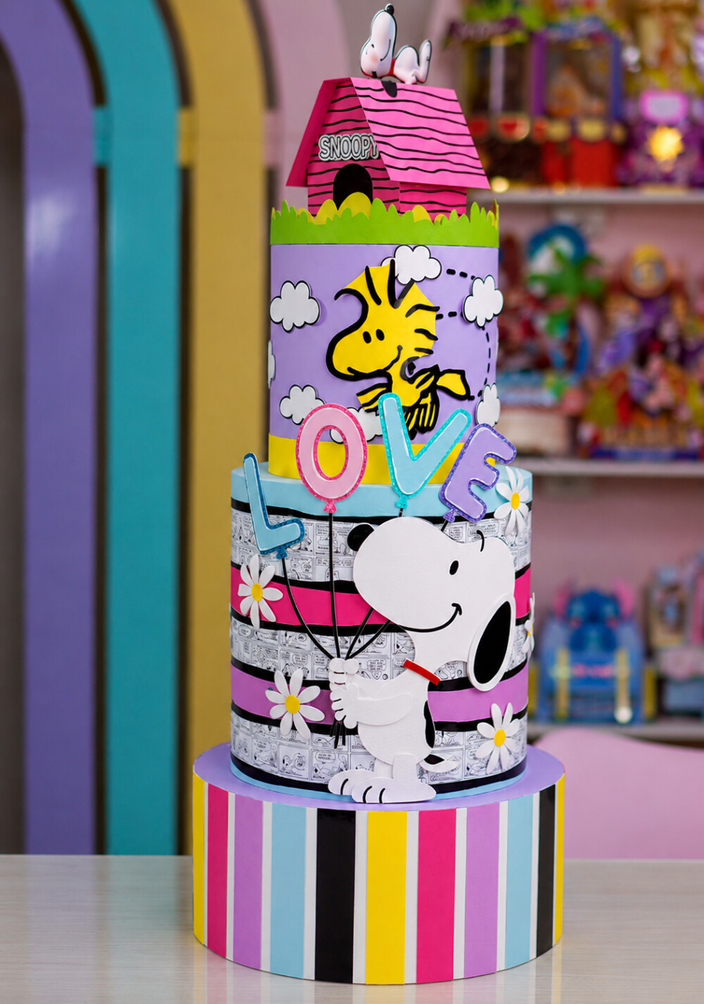 Arquivo de Corte Topo de Bolo Snoopy Casinha 3D -Studio