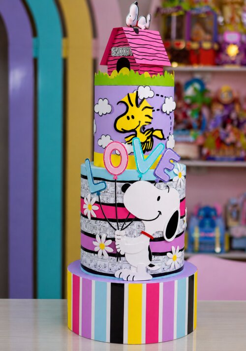 Arquivo de Corte Topo de Bolo Snoopy Casinha 3D -Studio