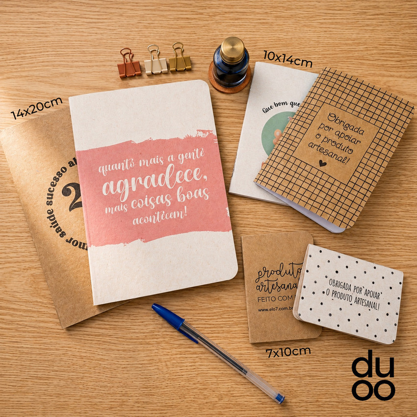 Caderno Costurado Personalizado para Brindes e Lembrancinhas