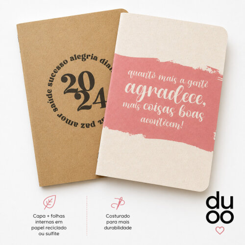 Caderno Costurado Personalizado para Brindes e Lembrancinhas