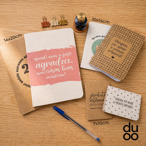 Caderno Costurado Personalizado para Brindes e Lembrancinhas