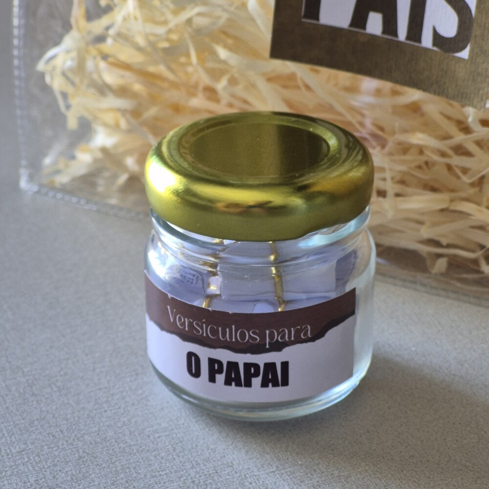 Kit Dia dos Pais - Mini Caderno Personalizado + Potinho de Benç?