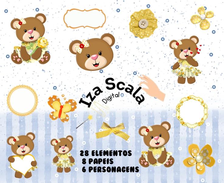 Kit Digital Ursinha Amarela