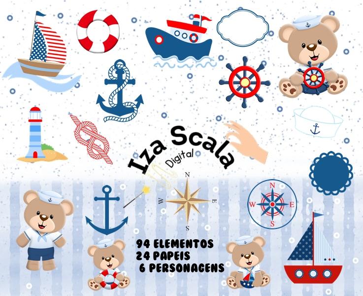 Kit Digital Ursinho Marinheiro